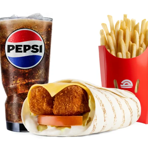 BBQ Wrap, (Fries & Drink)